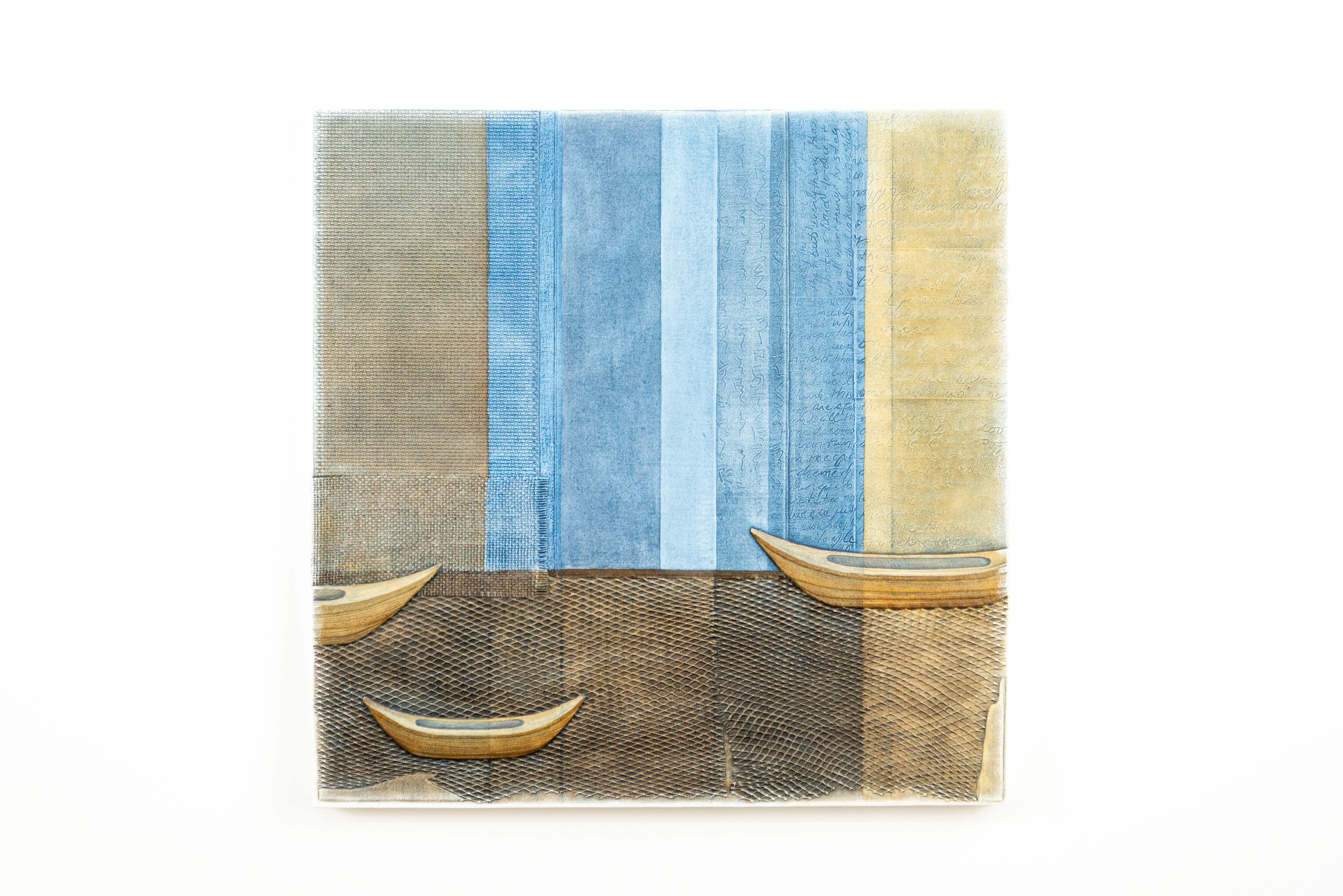Mensajeros - detallado, texturizado, figurativo, técnica mixta, acrílico sobre lienzo - Painting de Heather Allen Hietala