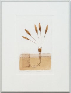 On a Course - una narrativa de viaje y cambio, técnica mixta, papel y recipiente