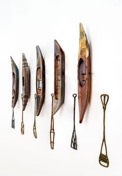 Posibilidades - escultura mural de cerámica, artesanal, inscrita y figurativa