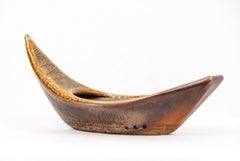 Refugio - construido a mano, barco en un barco, vidrio, escultura de cerámica