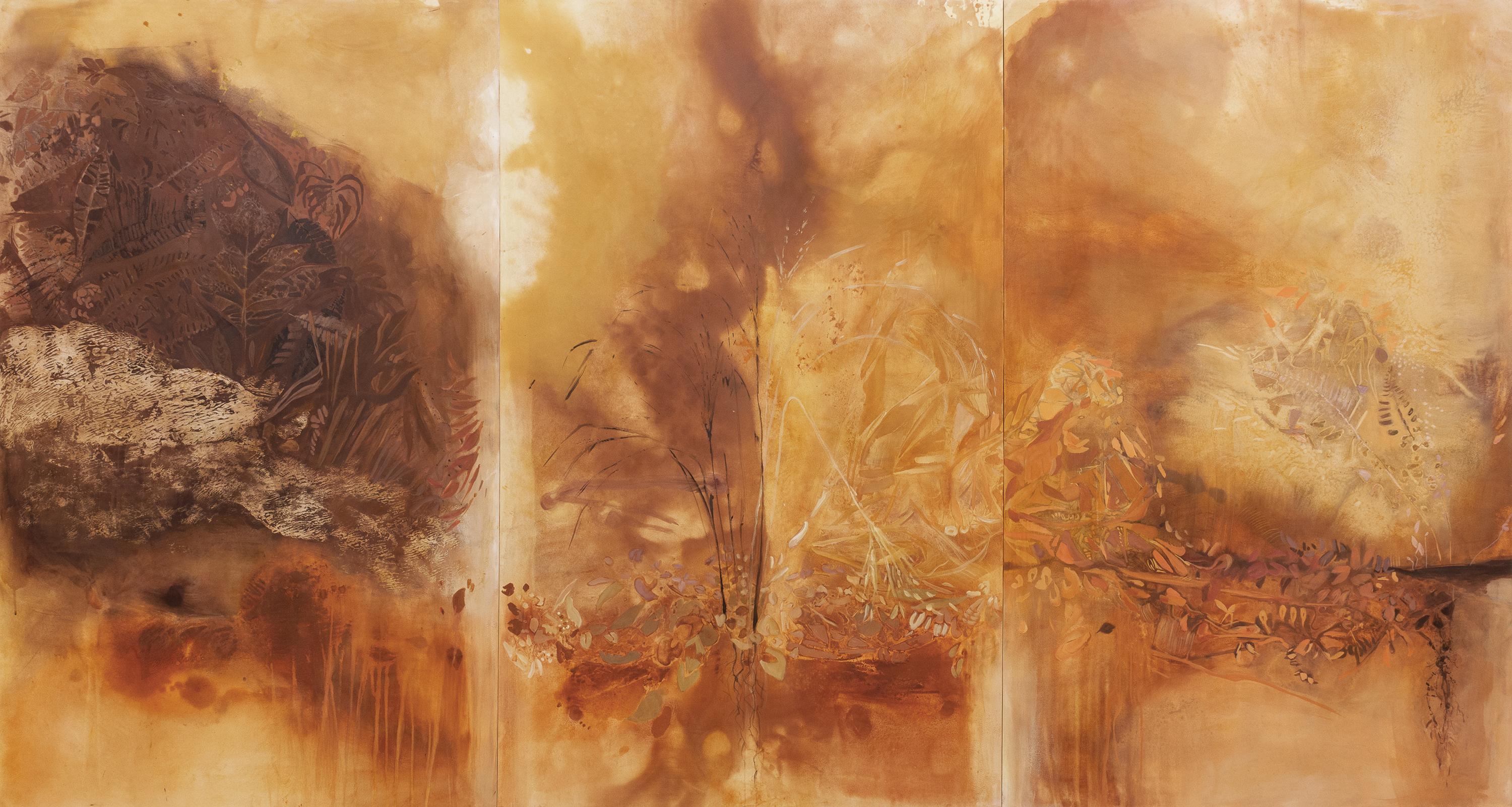 "300 Years of Georgia" - earth pigments, abstract landscape, warm, large-scale