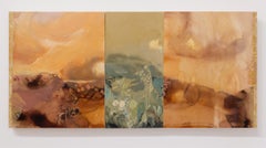 'How To Begin Again' - abstract landscape, sublime, floral, triptych