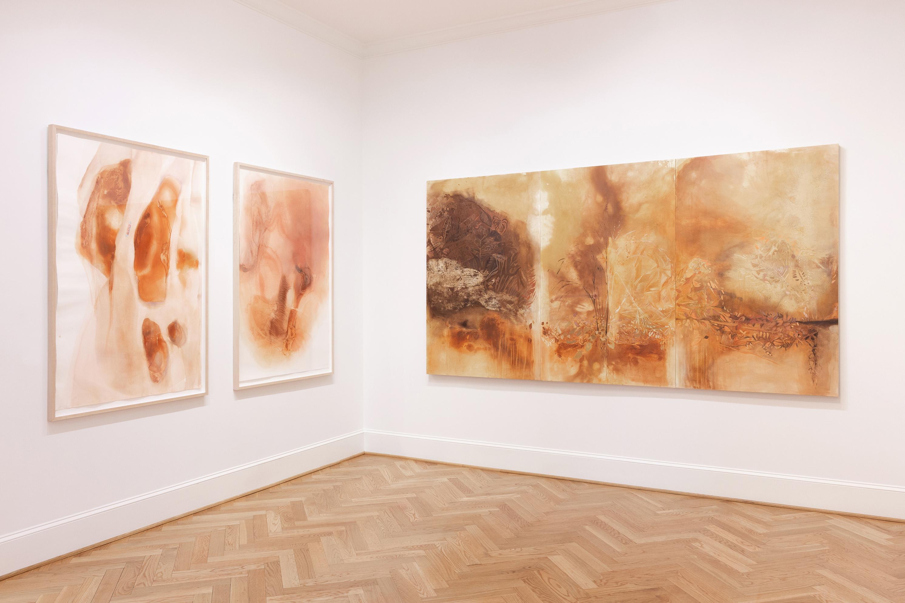 'Until It’s All Gone (Venture Global LNG)' - abstract, ethereal, river - Painting by Heather Bird Harris