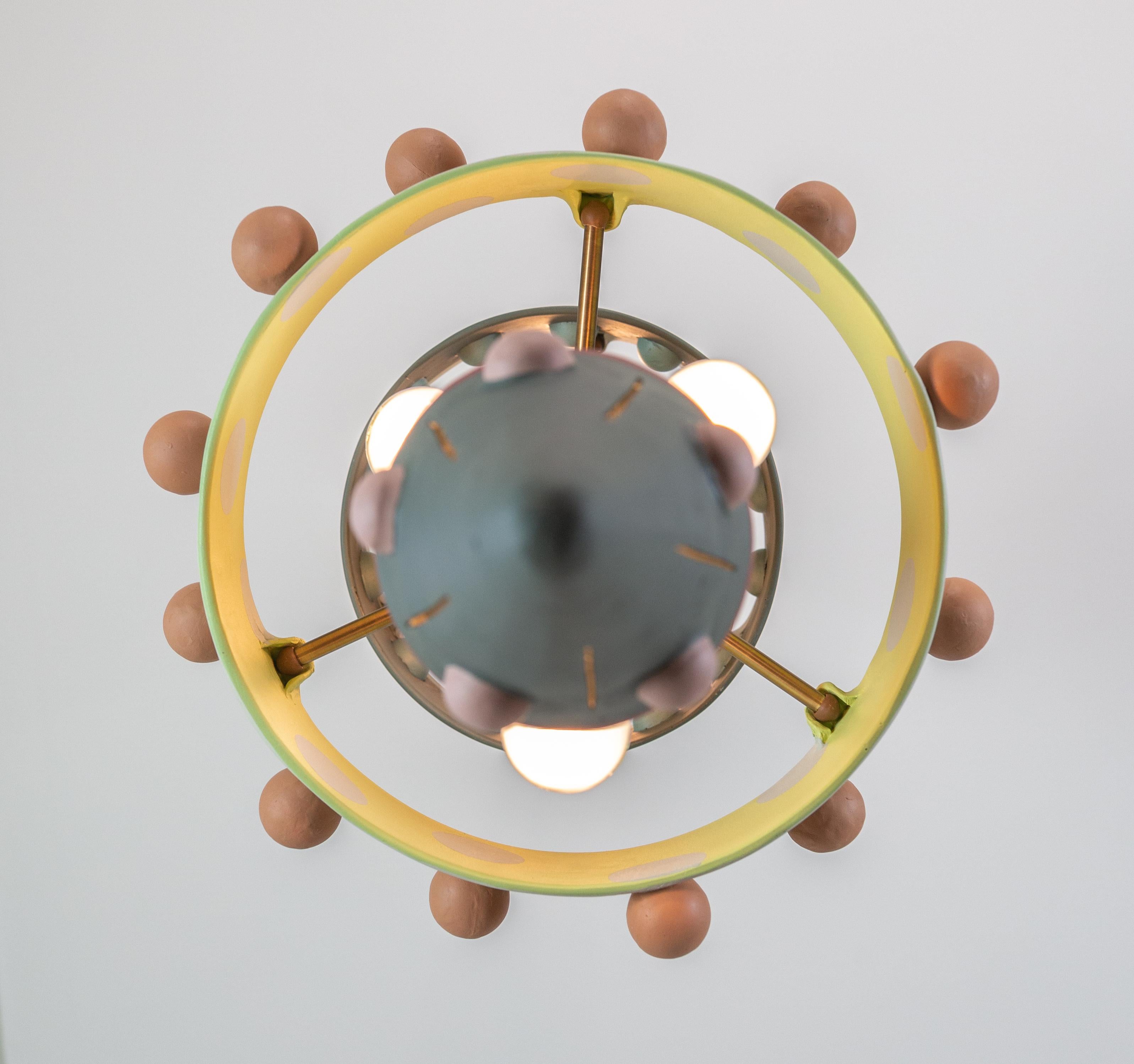 Heather, Brass, Hand-Sculpted, Contemporary Chandelier, Kalin Asenov In New Condition For Sale In Savannah, GA
