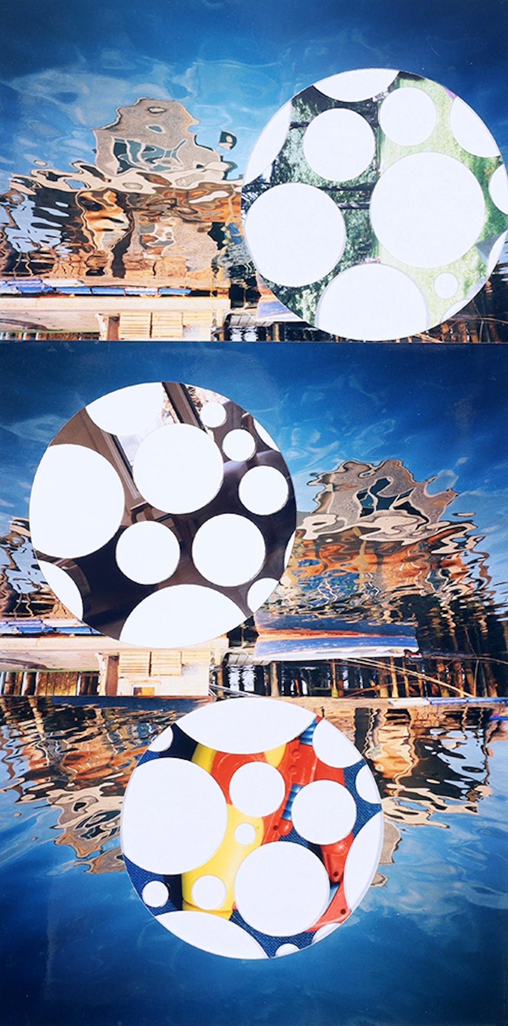 Venice, Water Reflections, Contemporary Photographic Collage, 11 x 6 in