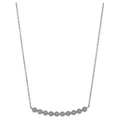 Heather Diamond Necklace 10K White Gold, 0.17ct Diamond Pendant