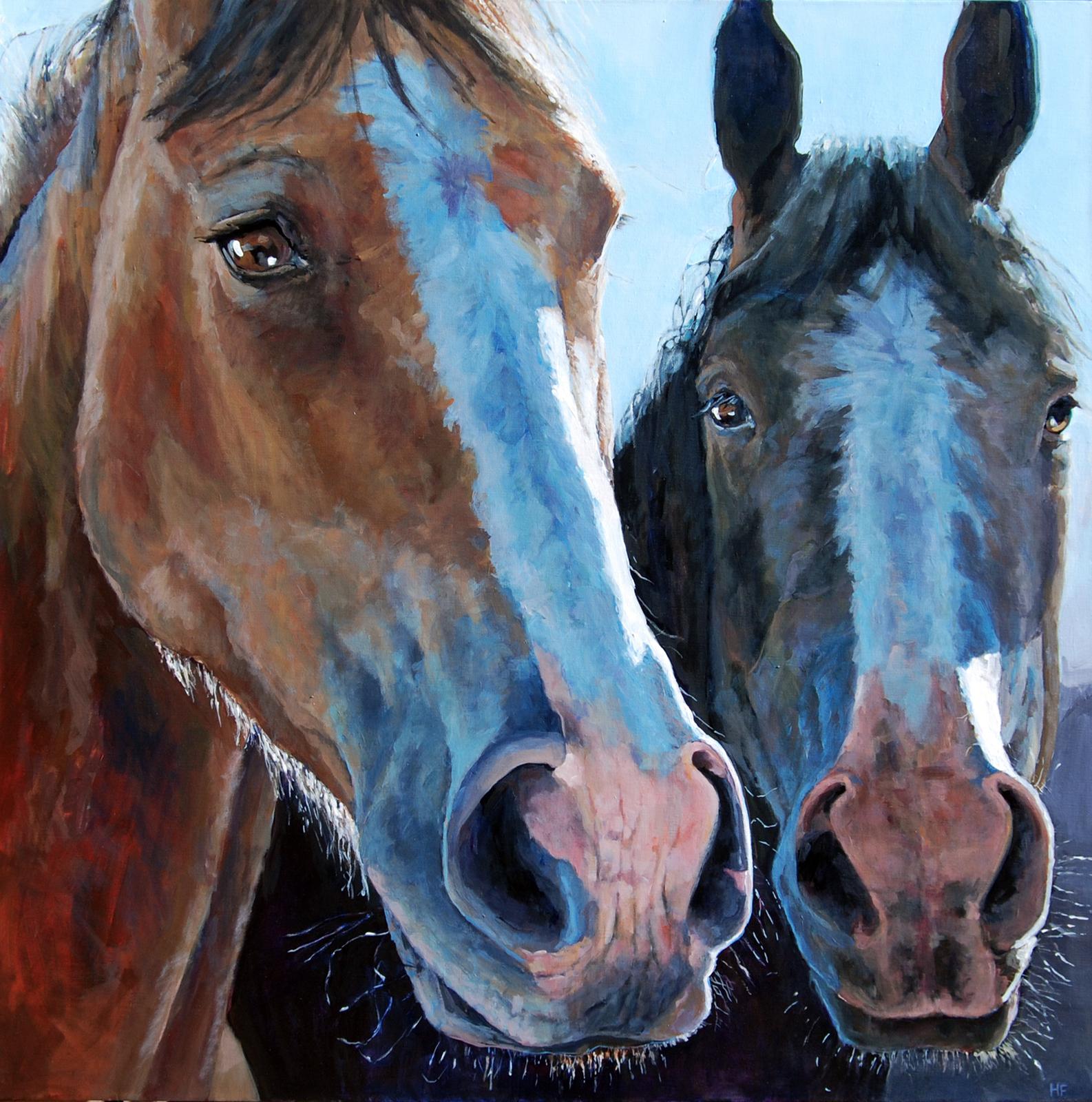 Heather Foster Animal Painting - Hey Friend, Why the Long Face?, Original Painting