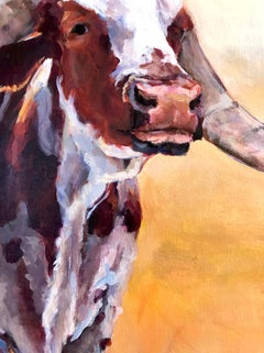 Tucumcari with a Twist (Contemporary western animal portrait in Fall landscape)