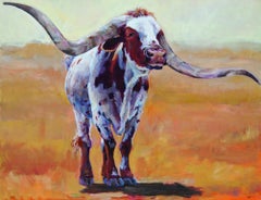 Tucumcari with a Twist (Contemporary western animal portrait in Fall landscape)