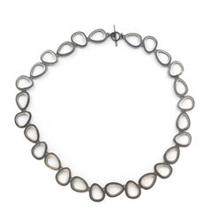 "Organic Ovals Necklace" ethically sourced metal, contemporary, organic shapes