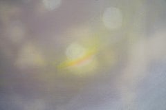ECHO II - Grey, Purple, Yellow Contemporary Abstract Mixed Media Painting