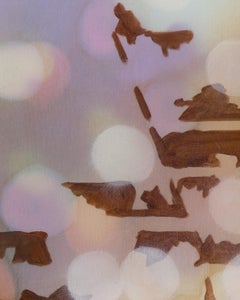 ECHO IV - Bemalter Maschensiebdruck auf Papier mit Darstellung des Lichts im Süden der Vereinigten Staaten.