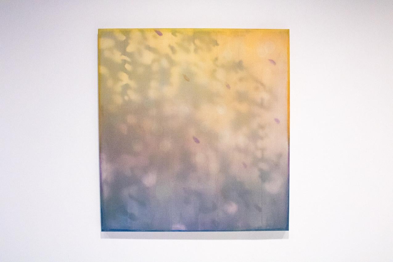 Hartman's work responds to the constant flux of the visual world and our temporary space within it. Painted images on paper appear soft like the distortions of light, shadow, and atmosphere as they are viewed through a layer of gouache and polyester