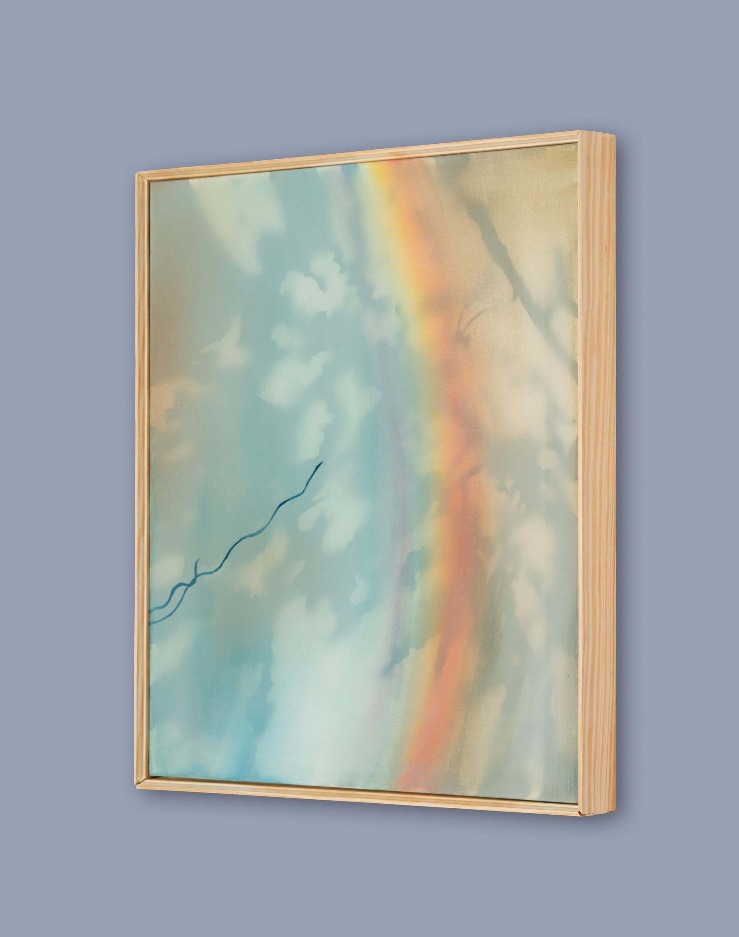 WATER AND LIGHT (THE THIEF) - Peinture arc-en-ciel, nature de printemps de Kudzu Vine en vente 1