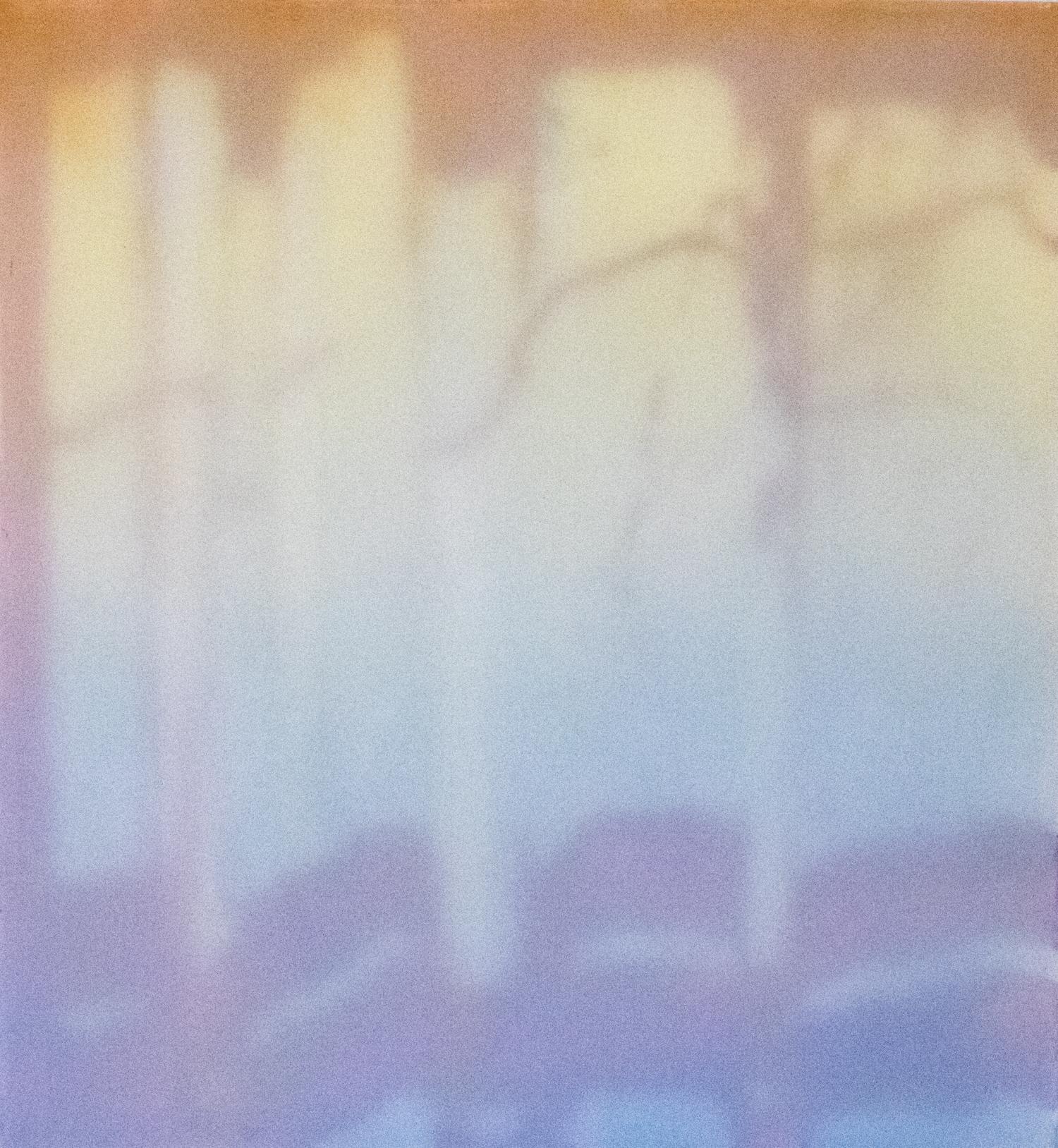 Heather Hartman - Peinture technique mixte - fenêtre VI - huile sur polyester et papier
