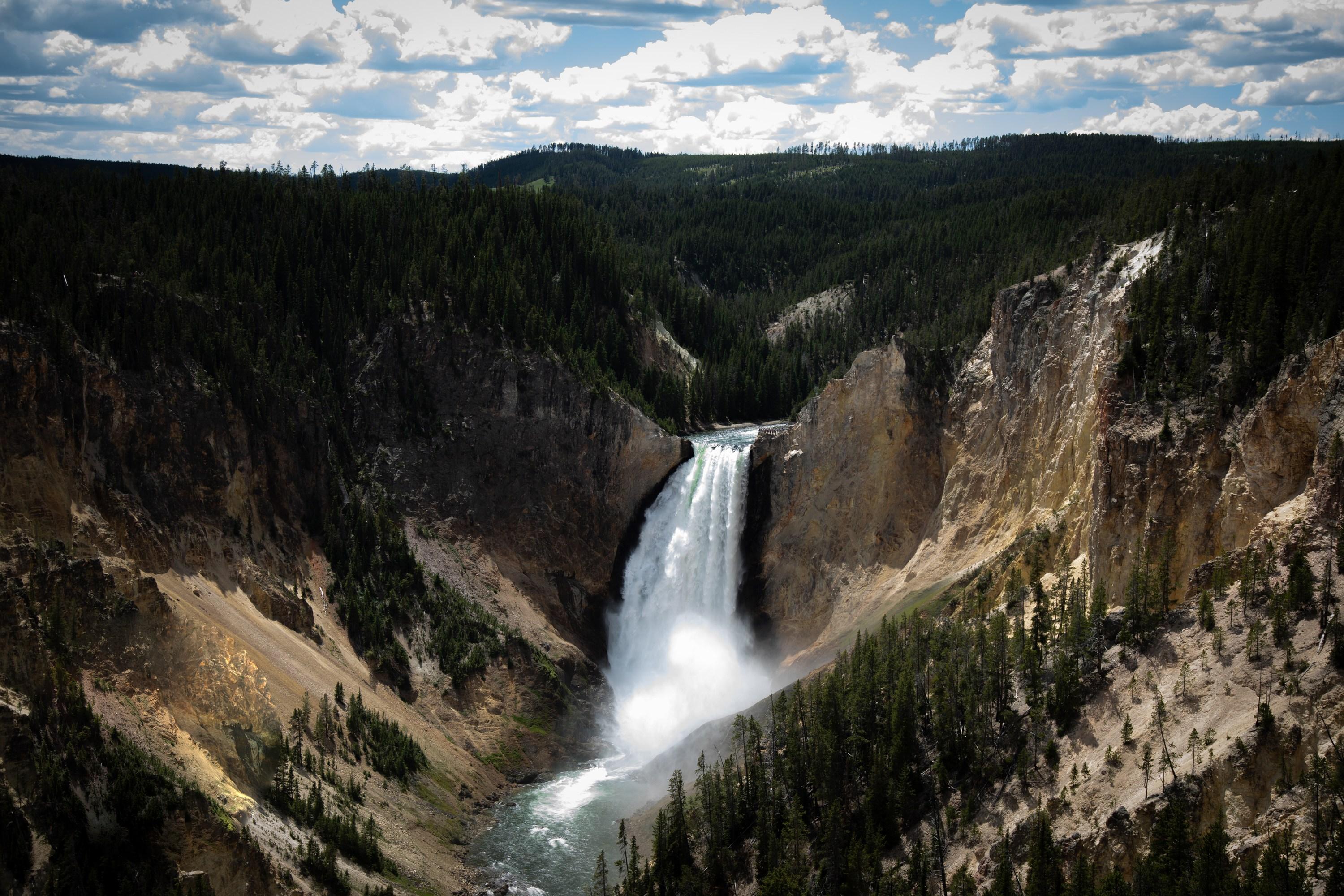 Rushing Falls in Yellowstone (Paysage, Nature sauvage, Iconique, ~34% DE RÉDUCTION)
