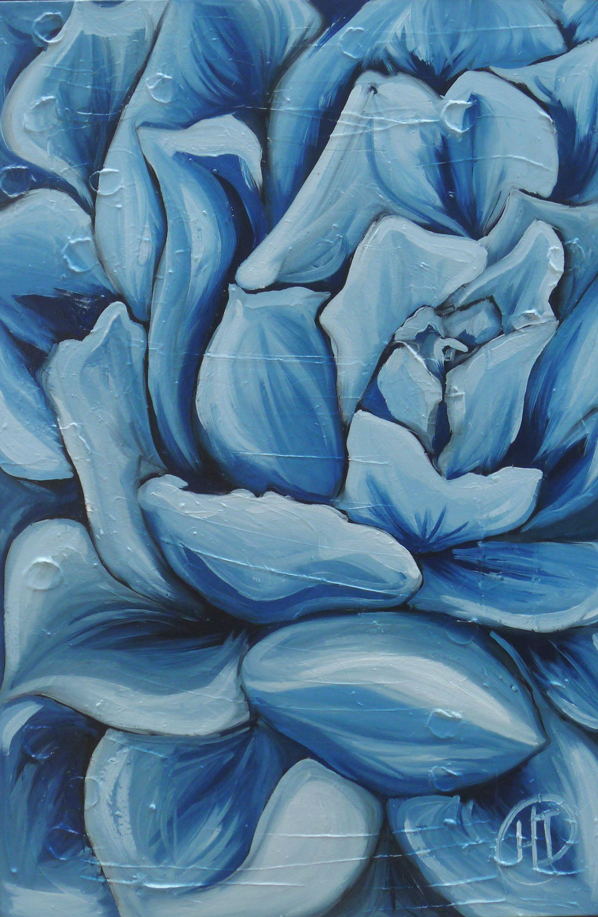 Continuazione del Blues, Pittura, Olio su tela - Painting di Heather Ireland