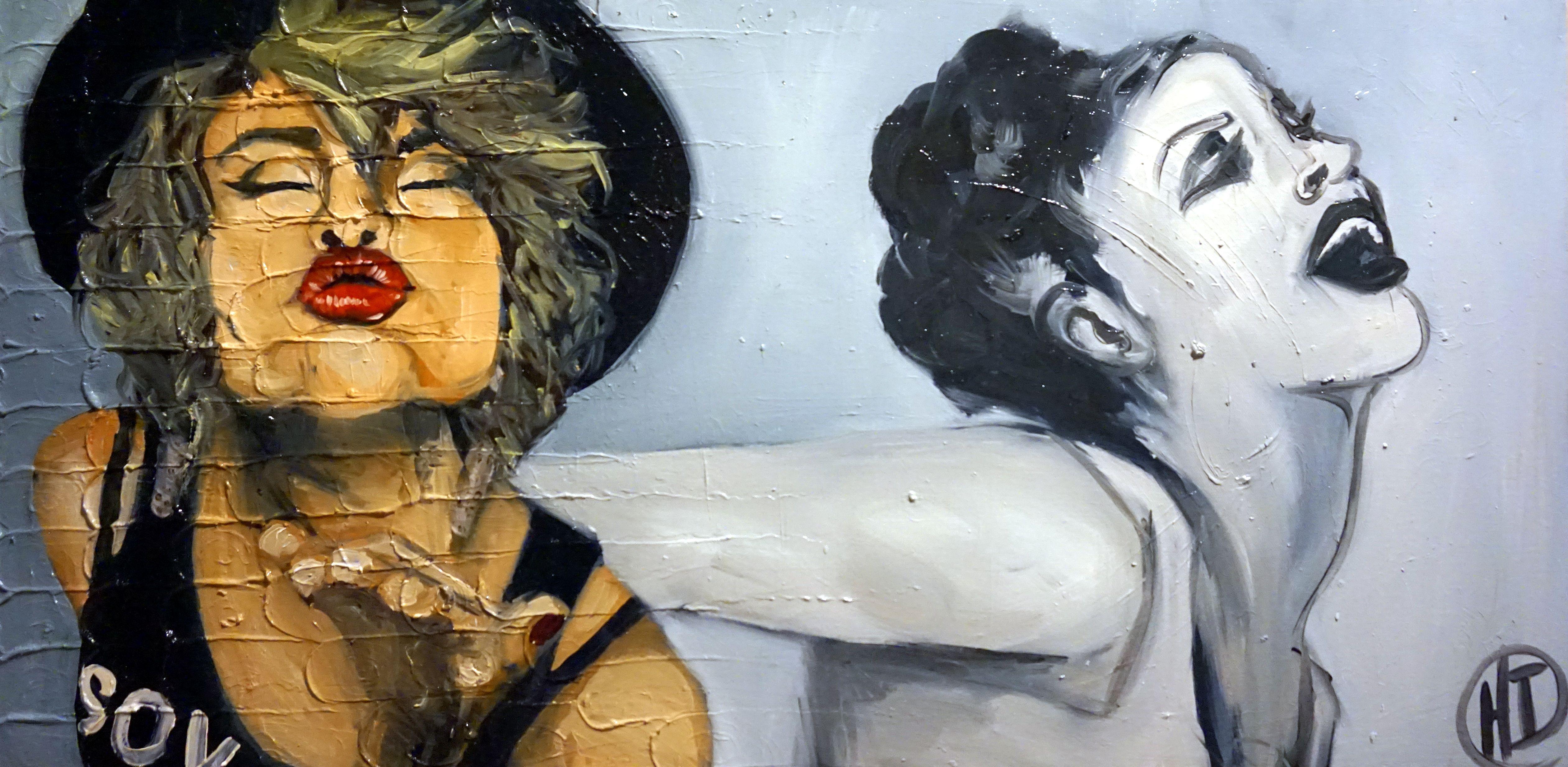 Jah Laugh, peinture, huile sur toile - Painting de Heather Ireland