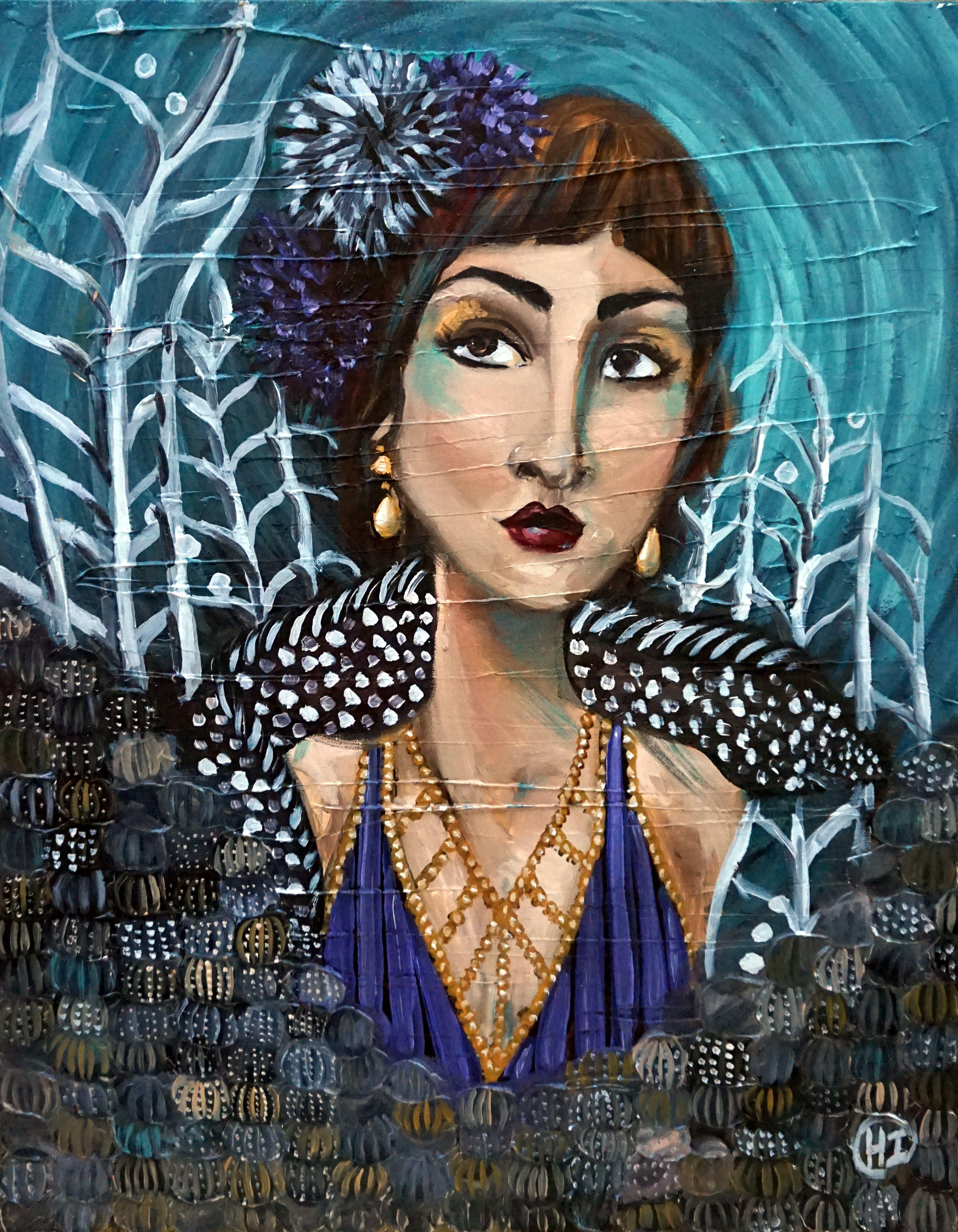 Erizo de mar, Pintura, Óleo sobre lienzo - Painting de Heather Ireland