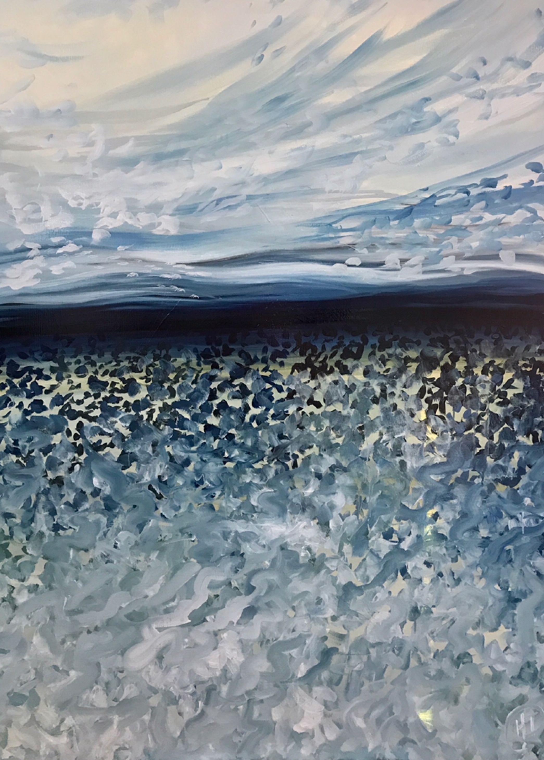 Heather Ireland Abstract Painting - Under the Sea, Painting, Oil on Canvas