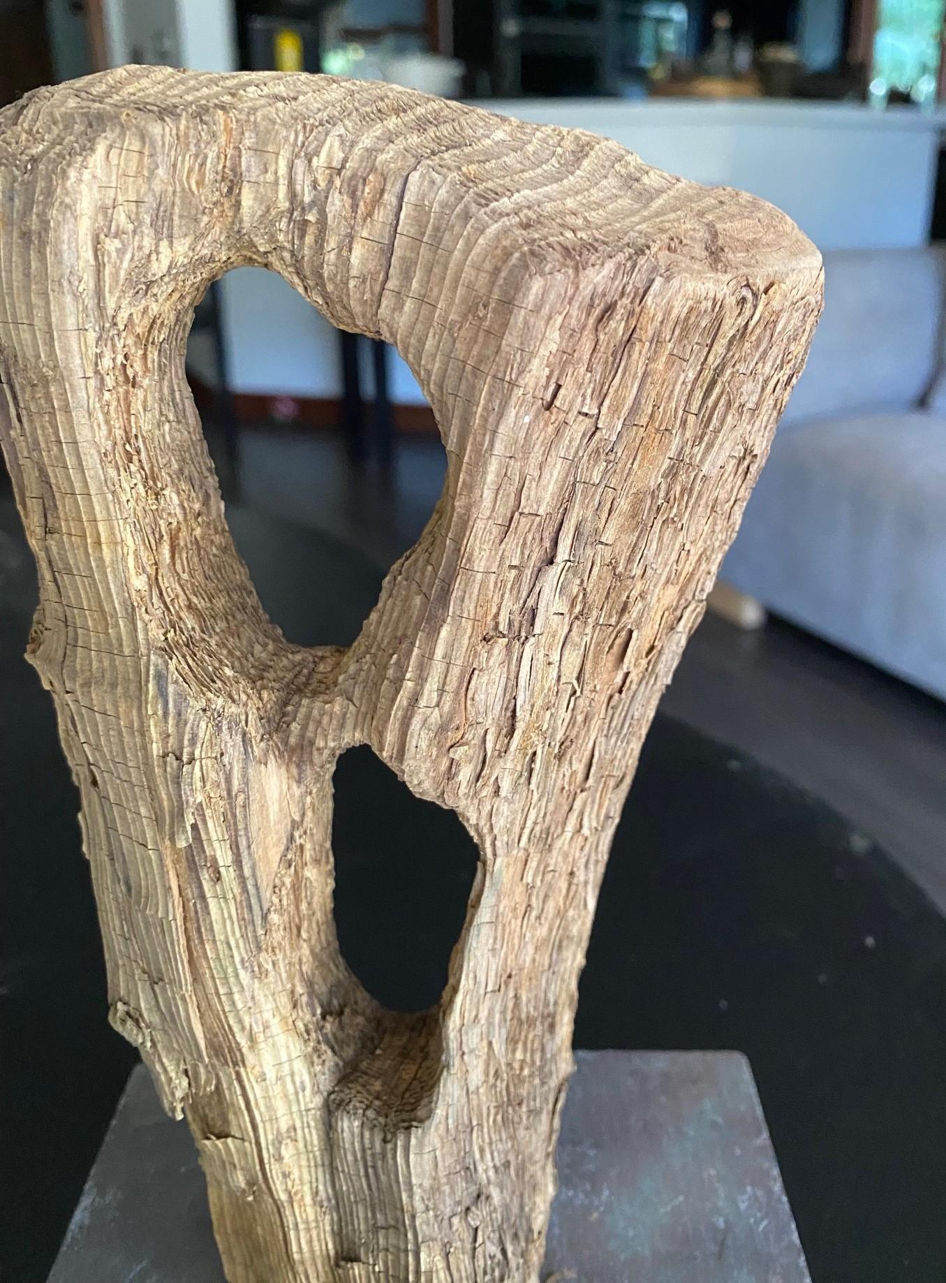 Fatto a mano Heather Jansch Firmato Scultore Britannico del Regno Unito Scultura astratta in Wood in vendita