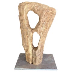 Heather Jansch Firmato Scultore Britannico del Regno Unito Scultura astratta in Wood