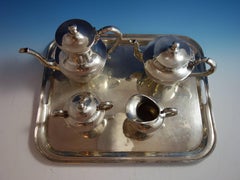 Heather Mexican Mexico Set da tè in argento sterling 4 pezzi con vassoio #1795 Hollowware