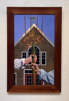 "Studio Gothic" (2025) Oil Painting on Panel