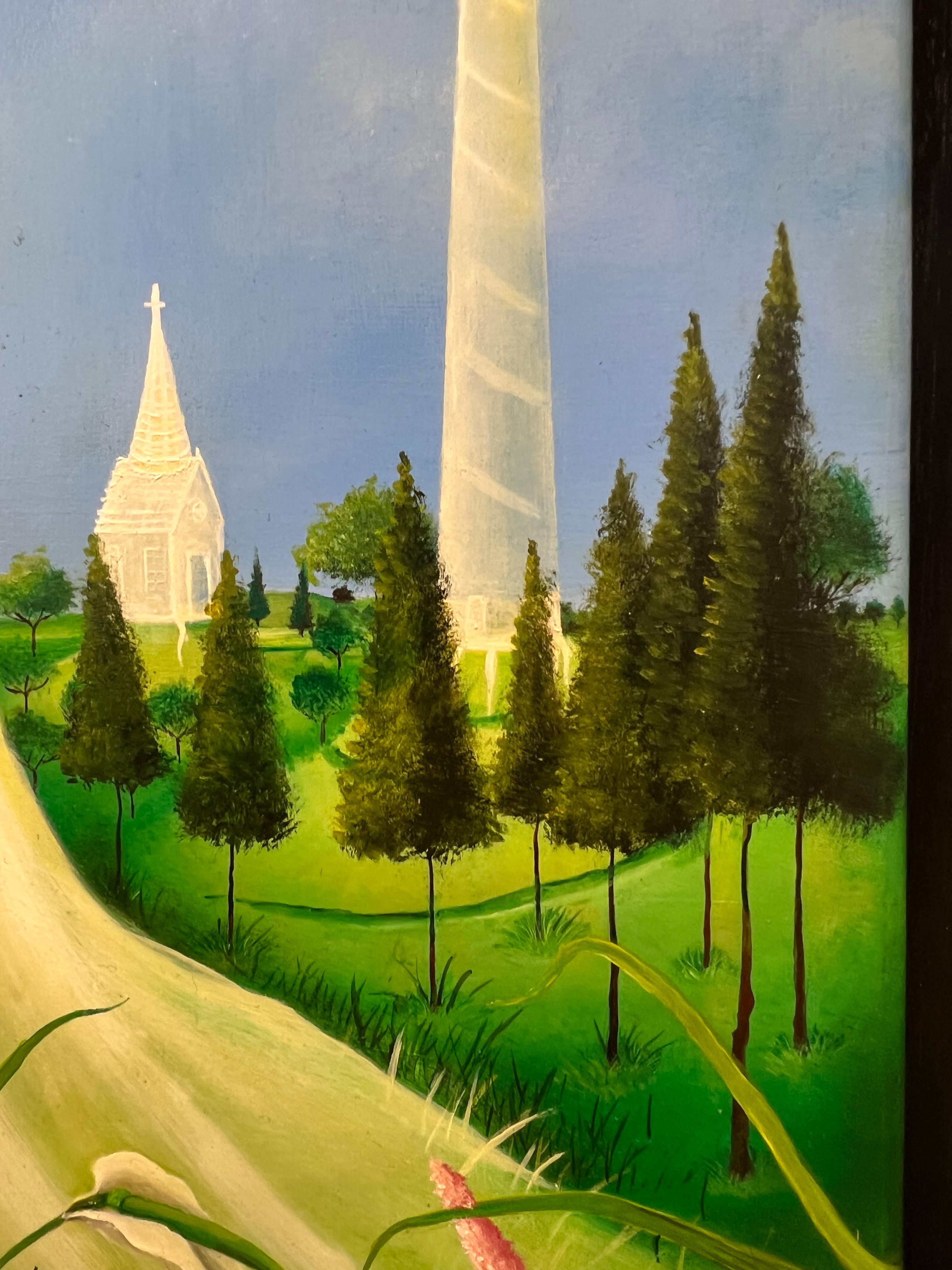 Meeting of the Minds Oil Painting on Panel People Female Figures En Stock en venta 1