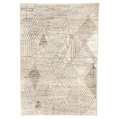 Used Heather Oatmeal Abstract Tulu Rug