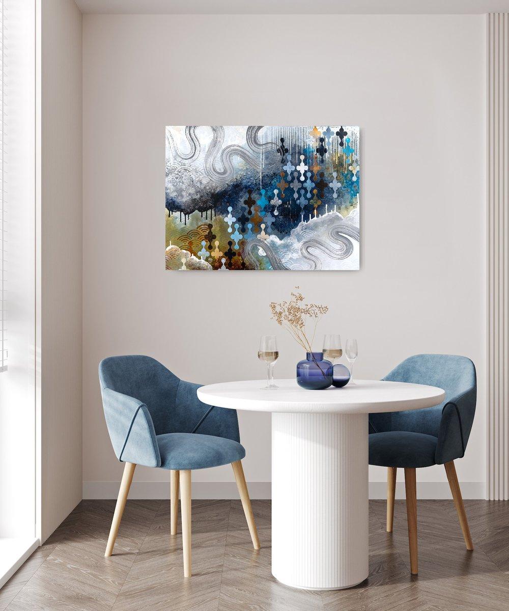 Tempestivamente - Painting Astratto di Heather Robinson