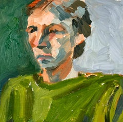 Seated Man Bay Area Figurative School Abstract Expressionist
