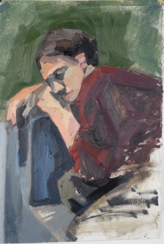Woman Sleeping in a Chair - Bay Area Figurative School Abstract Expressionist