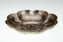 Heather Sterling Silver Vintage Flower Repousse Candy Dish Nice!
