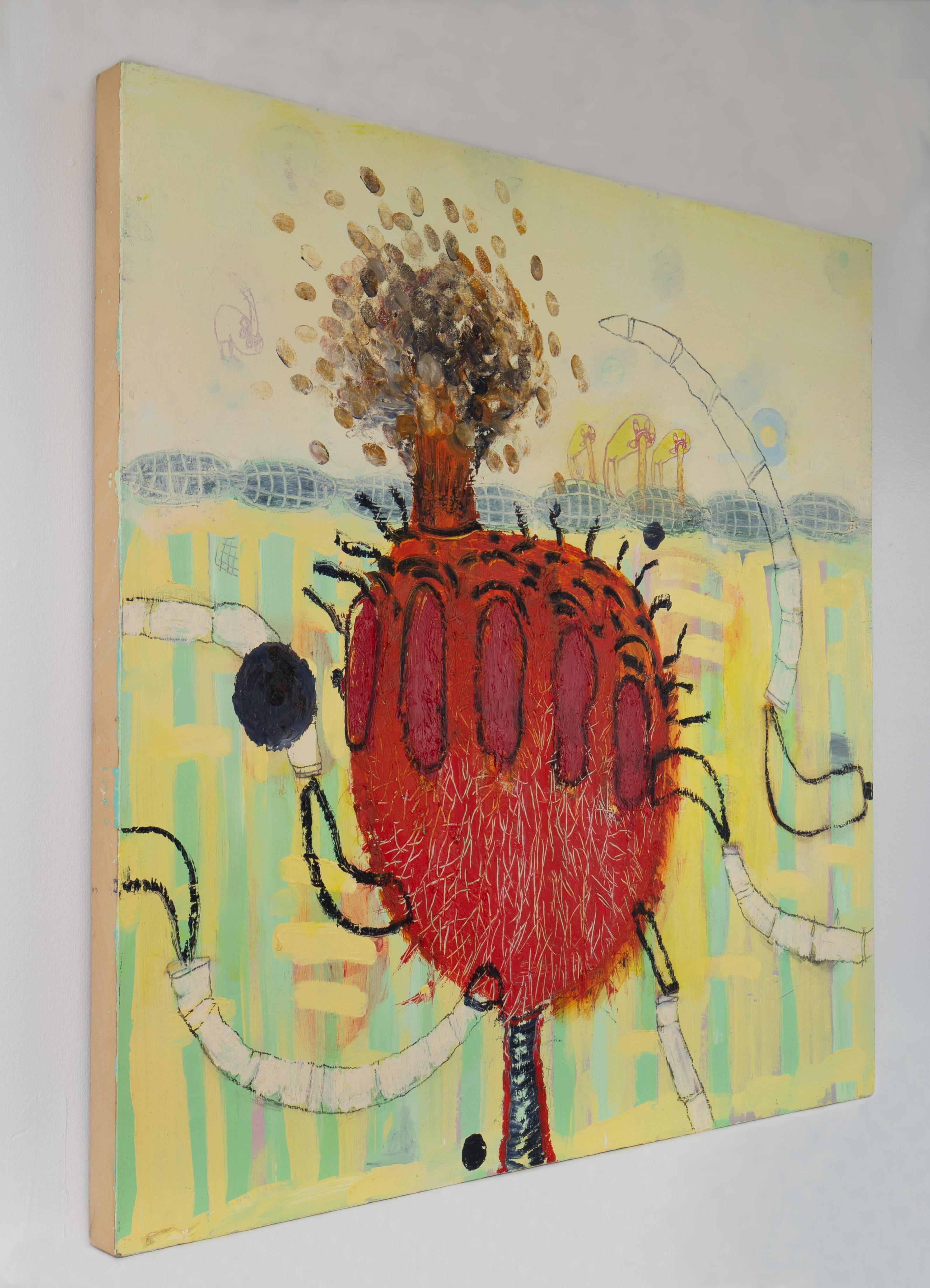Heather Wilcoxon, Blow Out, Oil on Board, 2007 For Sale 1