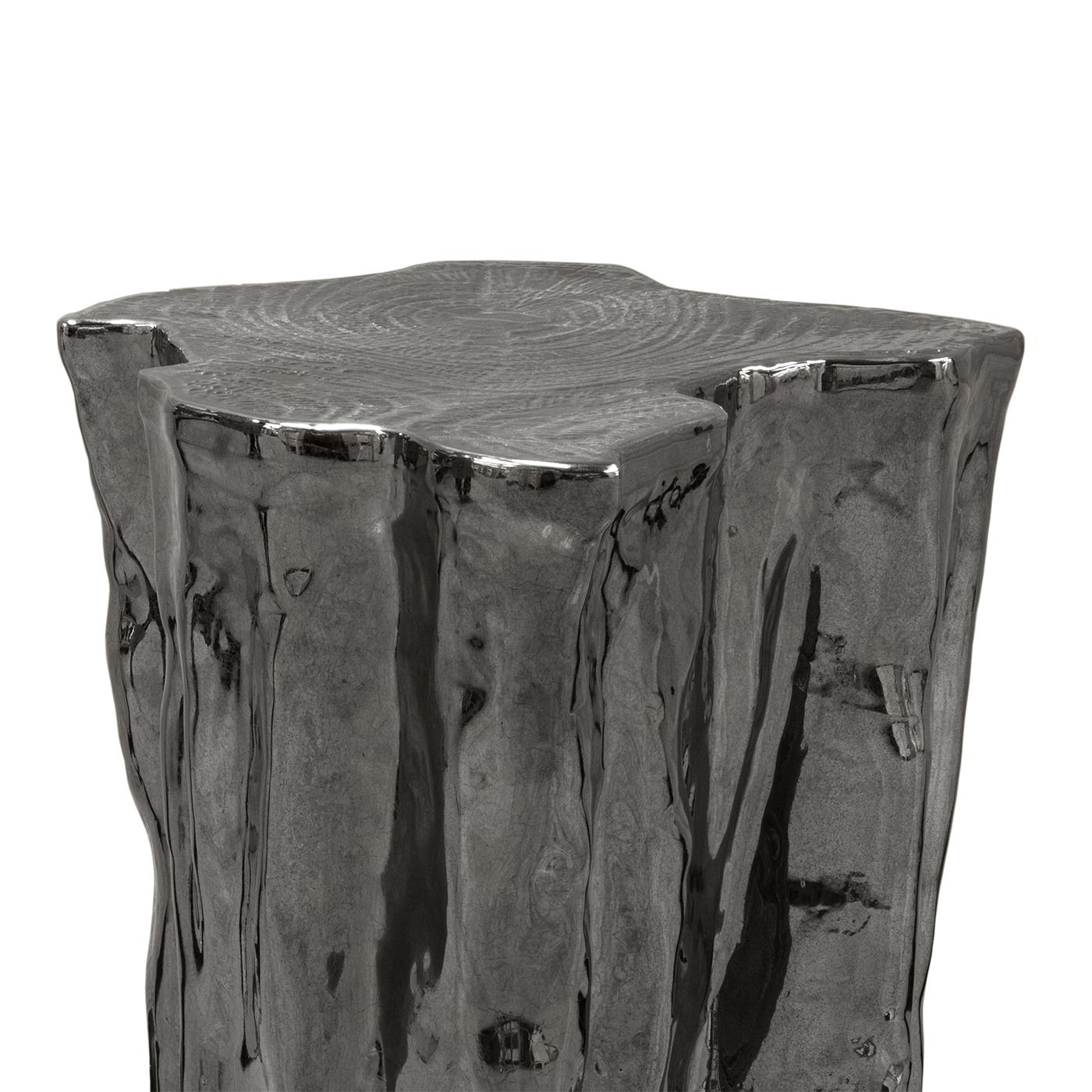 Hand-Crafted Heaven Black Low Ceramic Side Table For Sale