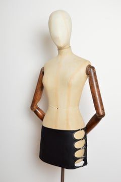 Heaven by Marc Jacobs 2023 Short Black Low rise Kiki Mini Skirt with cut out hip
