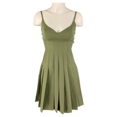 HEAVEN by MARC JACOBS Size S Green Olive Pleated Dress