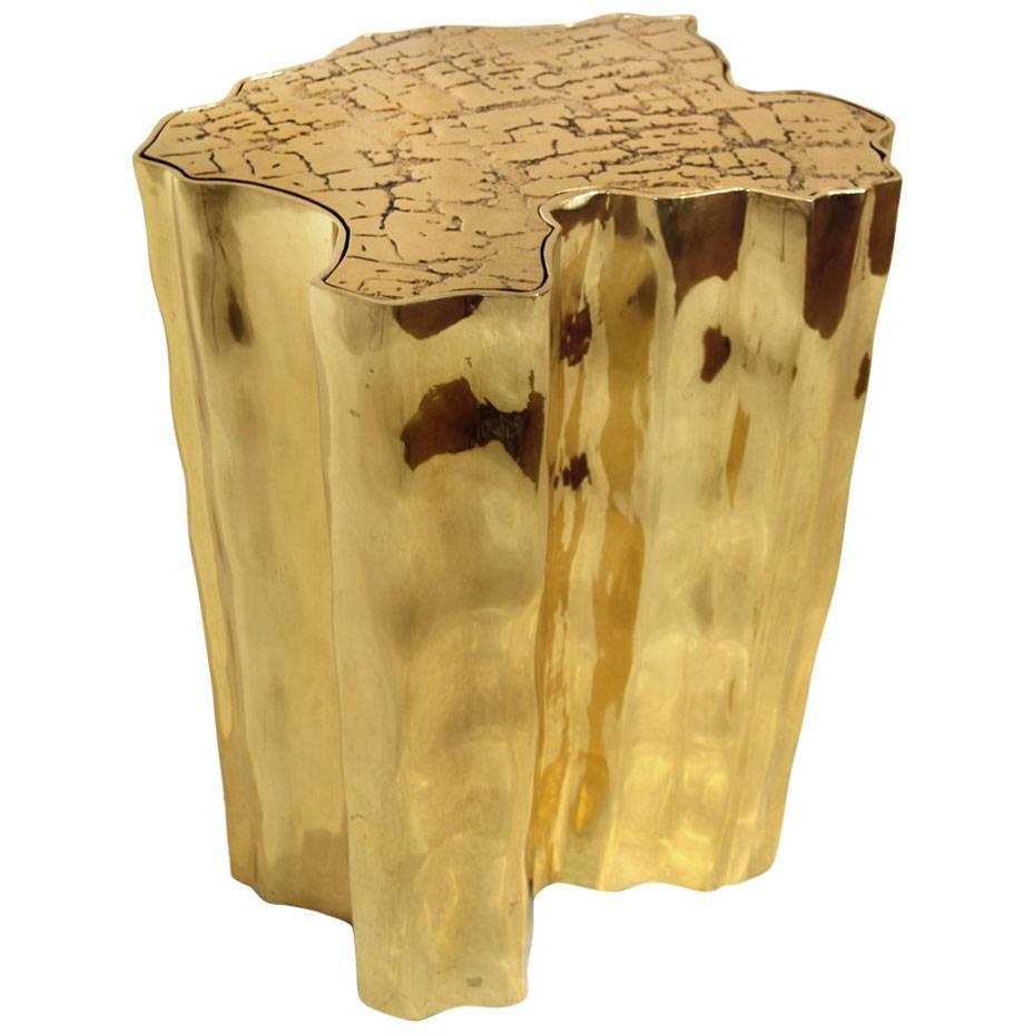 Heaven Side Table in Polished Solid Brass
