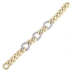 Heavenly Diamond 14K (or 18k upon request) Yellow Gold Link Chain Bracelet