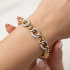 Heavenly Diamond 14K (or 18k upon request) Yellow Gold Link Chain Bracelet