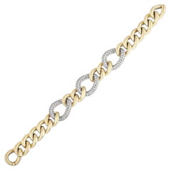 Heavenly Diamond 14K (or 18k upon request) Yellow Gold Link Chain Bracelet