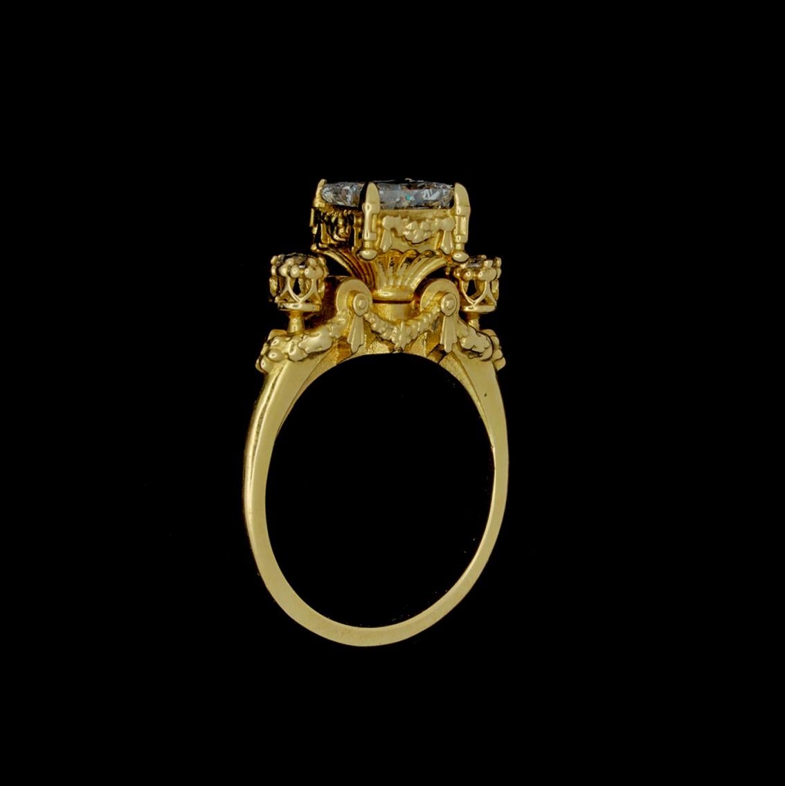 Heavenly Infatuation Ring in 18 Karat Yellow Gold with Diamonds Damen