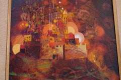 "Jerusalén celestial" Acrílico sobre lienzo de Yankel Ginzburg, 1971