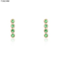 Heavenly Line 14K (or 18k upon request) Yellow Gold Diamond Climbers Earrings