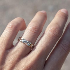 Heaven’s Garden Wide Band Ring in 14K Gold & Diamonds by Anastassia Sel Jewelry