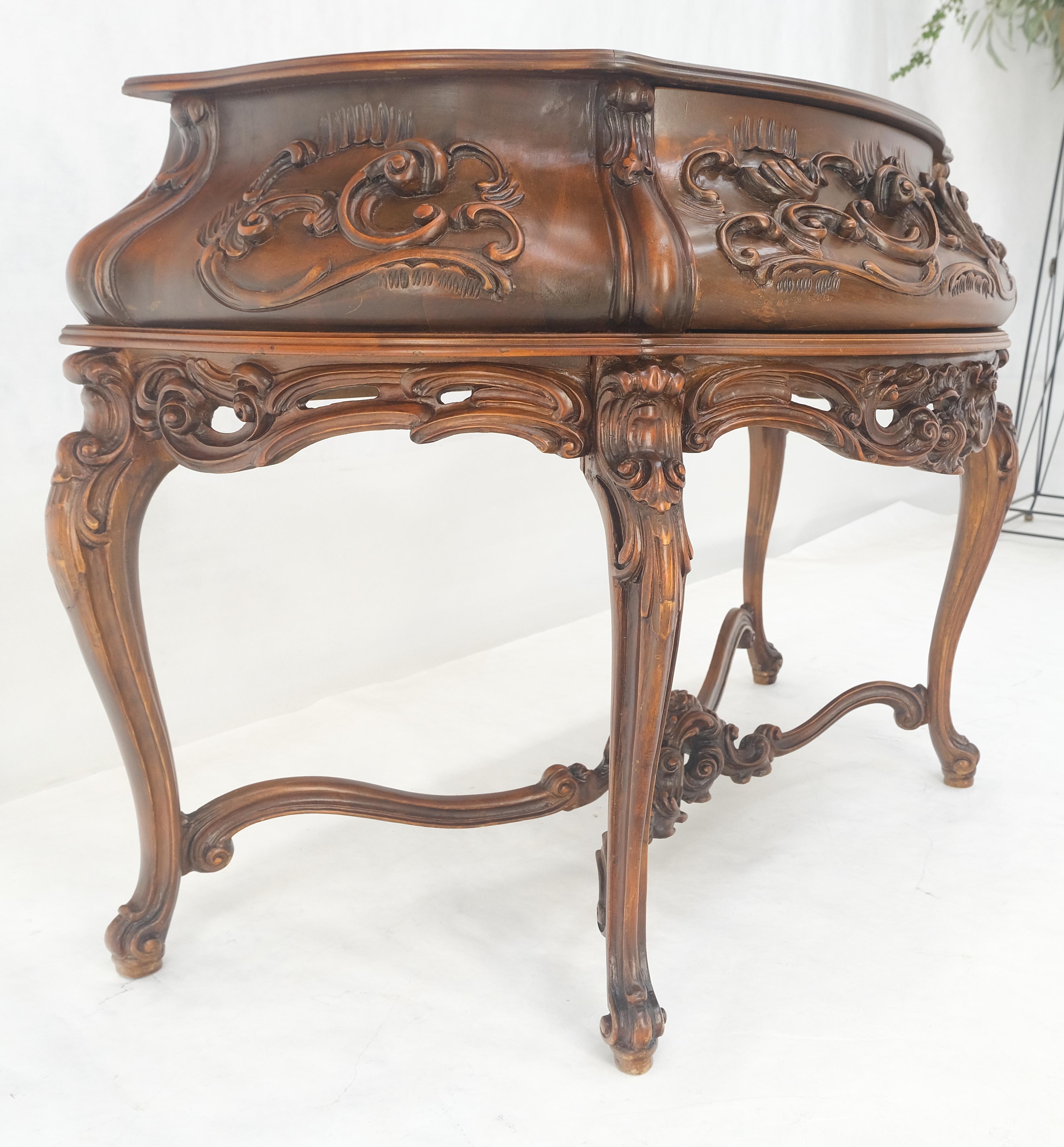 Table console décorative style Demi Lune en ronce de noyer MINT en vente 5