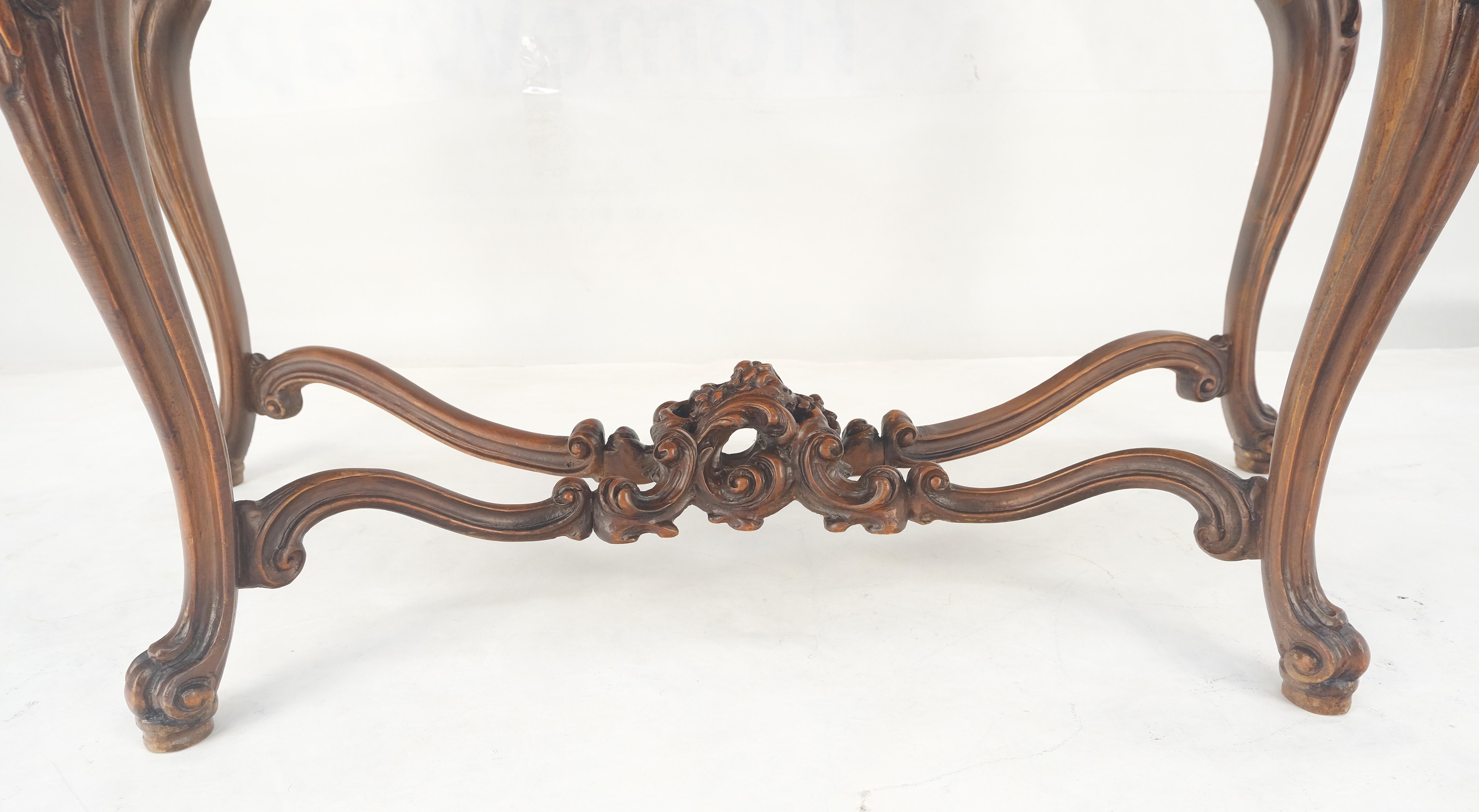Néo-rococo Table console décorative style Demi Lune en ronce de noyer MINT en vente