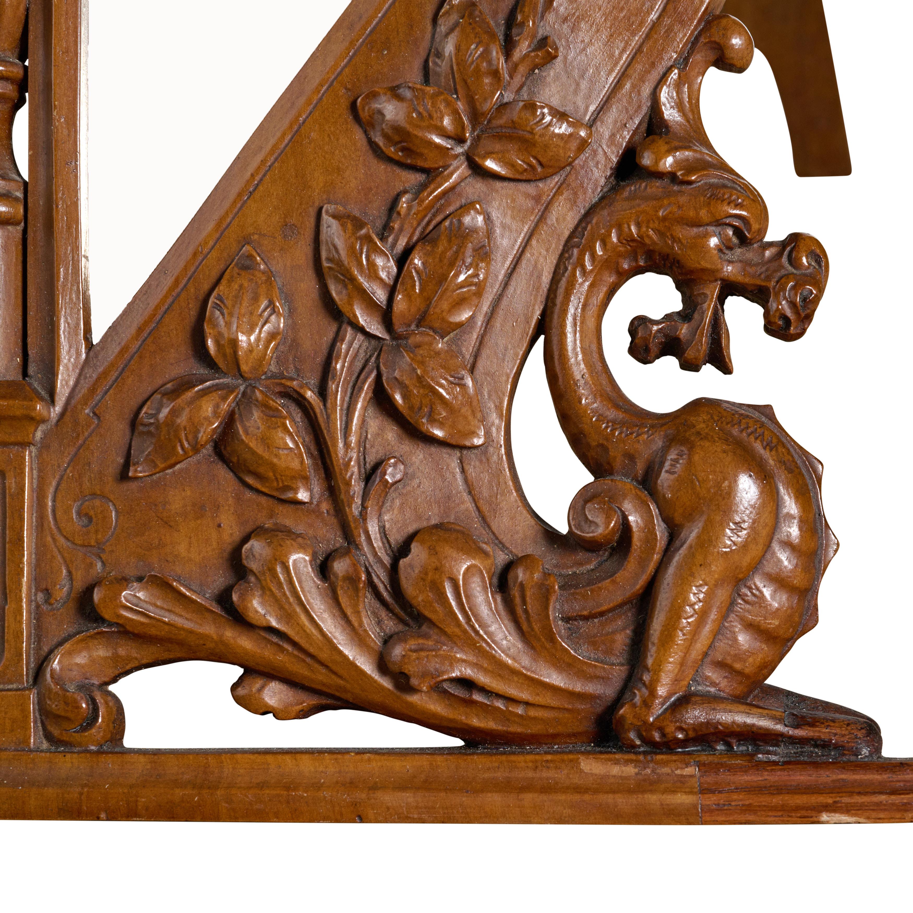 Heavily carved fantasy mirror with griffin. Very cool. 
