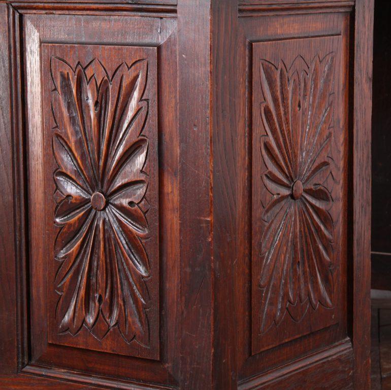 Heavily Carved French Oak Desk 3
